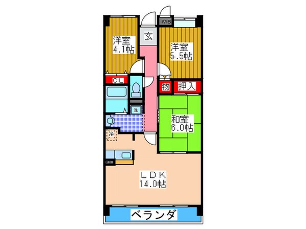 セントラル新石切の物件間取画像